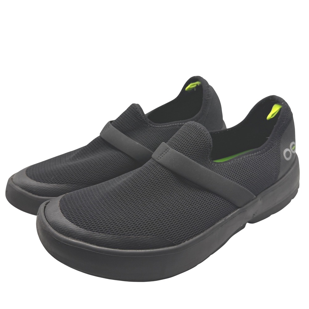 Oofos OOmg Low Shoe Women Size 10 Black Mesh Recovery Walking Sneaker